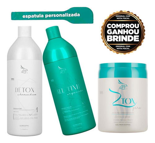 Kit Progressiva Zap Orgânica All Time Sem Formol + Ztox Zero