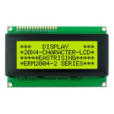 Pantalla Lcd 4 Lineas 20 Caracteres Fondo Verde Para Mcu