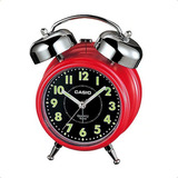 Despertador Digital Casio Vintage Tq362 Reloj Alarma Campana Color Rojo