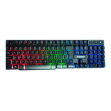 Teclado Gamer Hawke Com Led Rainbow Blacklight Usb Abnt2