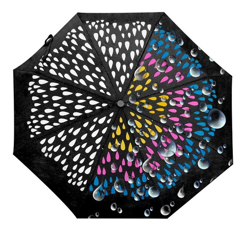 Paraguas Mágico Automático De Gotitas Cambia De Color 