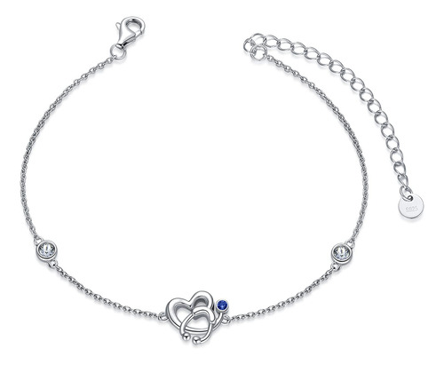 Aoboco Pulsera De Estetoscopio Para Mujer, Plata De Ley 925.