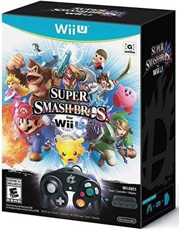 Super Smash Bros Bundle Wii U 2014 Juego-control-adaptador