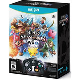 Super Smash Bros Bundle Wii U 2014 Juego-control-adaptador