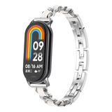 Correa De Repuesto De Pulsera Plateada Para Xiaomi Mi Band 8