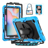 Funda Protectora De Pantalla Antiimpacto Para Galaxy Tab S6 Lite, Color Azul Claro