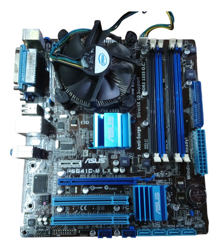 Combo Socket 775 Ddr3 Asus P5g41c-m Lx C2duo E7500 + Cooler