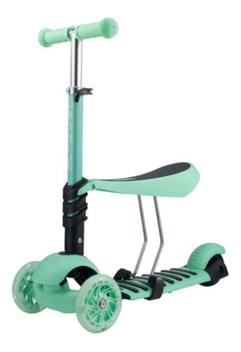 Patín Del Diablo Scooter 3 En 1  Ajustable 3-12 Años Wondrus Color Verde