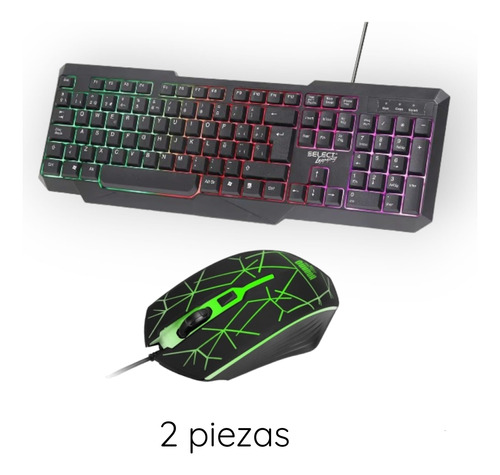 Kit Mouse Y Teclado Gamer Con Luces Usb  Dragon 