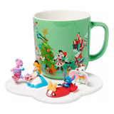 Juego De Taza Y Posavasos Navideños Clásicos De Disney