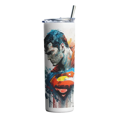[ Termo Skinny Tumbler 20 Oz ] Superman Acuarela  | Envío gratis