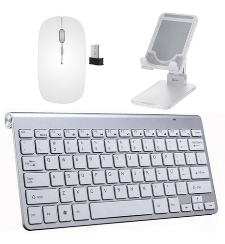 Teclado, Mou Slim Sup P/galaxy Tab S6 Lite P615 10,4  Branco