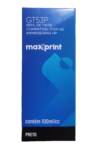 Refil 4 Tintas Pretas Maxprint Para Impressora Hp 