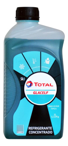 Liquido Refrigerante Total Supra Glacelf Amarillo 1 Litro