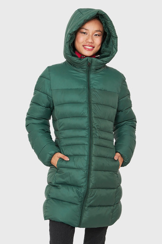 Parka Midi Gorro Polar Verde Nicopoly