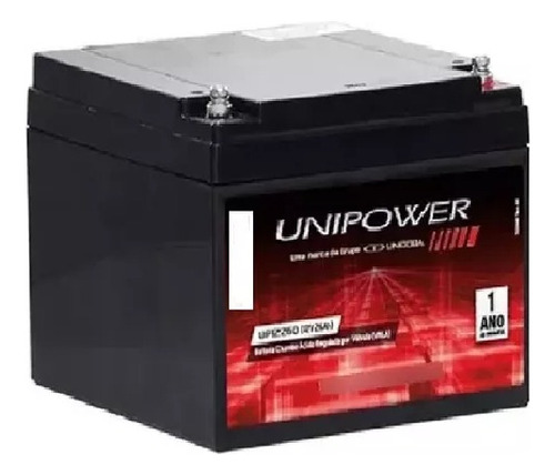 Bateria Selada 12v 26ah Unipower Vida Útil: 3 Anos Up12260