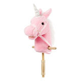 Hollyhome Caballo De Palo De Unicornio De Peluche Con Ruedas