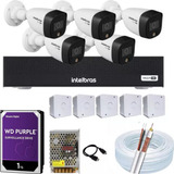 Kit Intelbras 5 Câmeras Vhd 1220b Dvr 8ch Hd Wd Purple 1tb