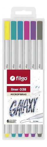 Microfibra Filgo Marcador Liner 038 X 6 Colores Galaxy 0,4mm