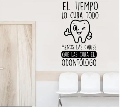 Vinil Decorativo Consultorio Dentista Odontología Caries 