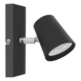 Lampara Aplique Pared Lima 1 Luz Led Cono Spot Movil Gu10 Negro Gioluce