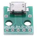 Conector Adaptador Ficha Micro Usb Hembra A Dip 2.54mm Pcb