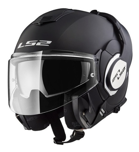 Casco Rebatible Ls2 399 Valiant Negro Mate 180 Doble Visor