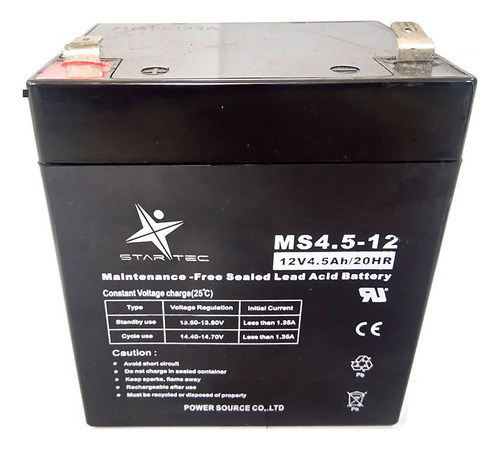 Bateria Star Tec 12v/4.5ah Repuesto Para Ups