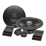 Set De Medios Power Bass Pb-650cei 6.5 PuLG 70w / 210w Color Negro