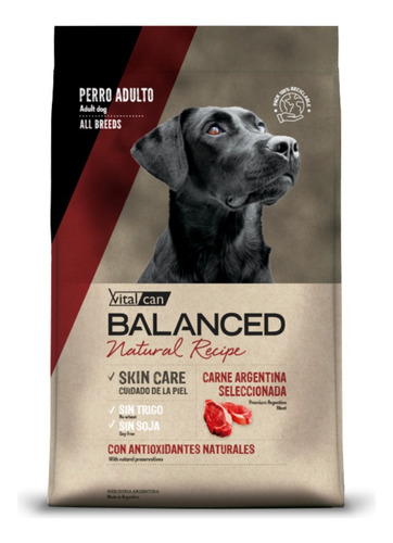 Balanced Natural Recipe Carne Argentina Perro Adulto X3kg