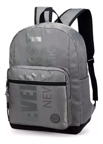 Mochila Everlast Deportiva Urbana Porta Notebook Acolchada Color Gris/negro