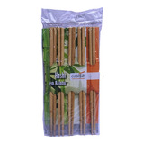 Jogo De Hashi Palito De Bambu Liso Com 10 Pares De 24cm