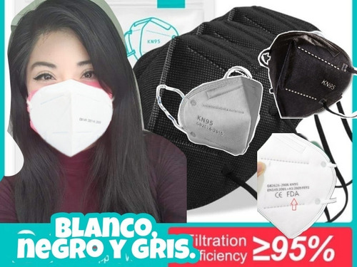 100 Mascarillas Kn95 Blanco, Originales, Grabadas Ffp2 