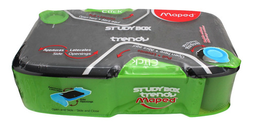 Lapicera De Plastico Studybox Trendy Maped Organizador Color Verde