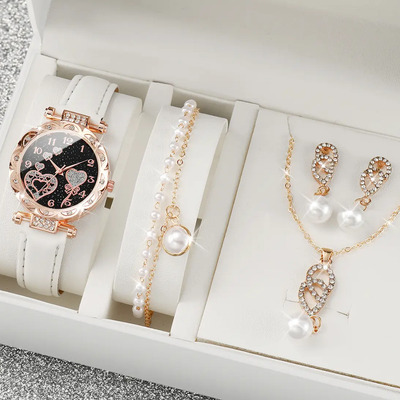 Reloj De Pulsera Análogo Para Dama 4 Piezas/set