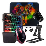 Kit Mobilador Teclado Semimecanico Mouse Exbom Mousepad