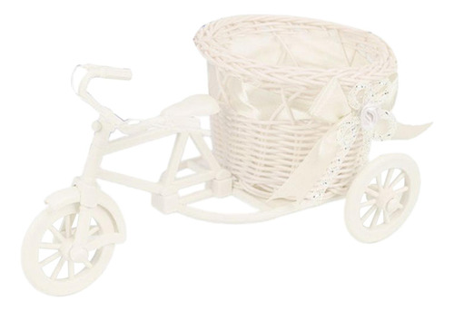 Bicicleta Cesta De Flores Artificiales Soporte De Flores