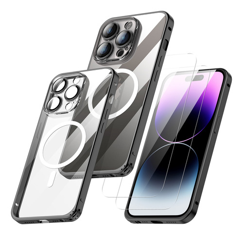 Funda Metálica Transparente Para iPhone 12 13 14 15 Pro Max