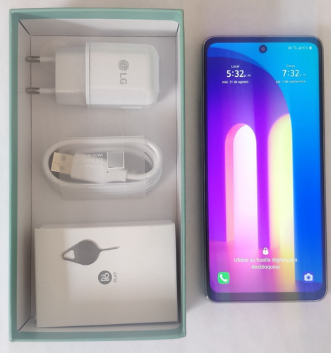 LG Q92 5g 128gb 6gb Ram Azul Liberado