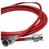 100'l-3cfw Rg59hd-sdi Cable Coaxial Macho Con Bncs (rojo)pol