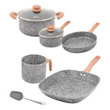 Set Hudson Bifera Jar Original Induccion Granito Stone 7pz