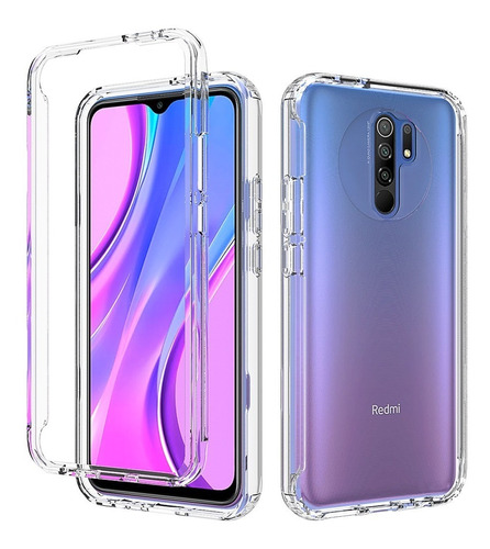 Funda 2 En 1 Rudo Para Modelos Xiaomi Bicolor Transparente