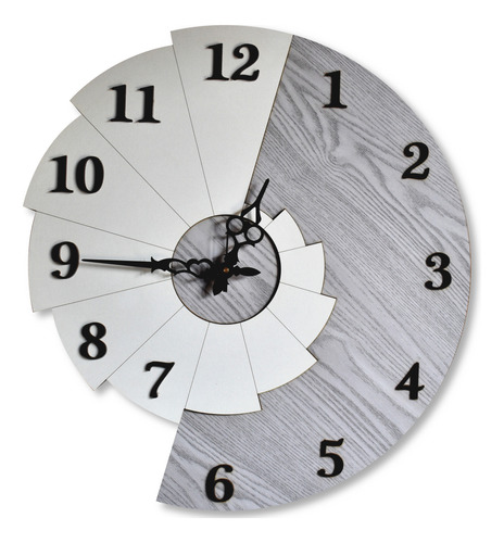 Reloj De Pared Madera Artesanal Grande Deco 40 Cm.