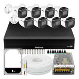 Kit Cftv 8 Cameras Intelbras Residencial 2mp Dvr Mhdx 1016-c