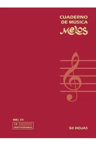 Cuaderno De Música Pentagramado Melos Mel54