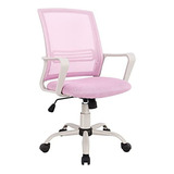 Silla De Oficina, Silla De Oficina Ergonómica Soporte Lumbar Color Deep Pink Material Del Tapizado Zunmos