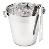 Balde De Gelo Com Pegador Inox Para Bebidas Whisky Drinques