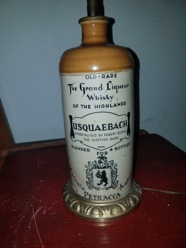 Velador Lampara De Mesa Botella Whisky Usquaebach 62 Cm
