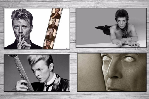 David Bowie Set 4 Cuadros Modernos C/u 40 X 30 Cm