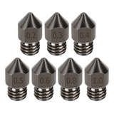 Boquilla Extrusora Mk8 De 7 Piezas, 0,2 Mm-1,0 Mm, Acero End